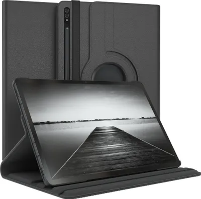 Produktbild von EAZY CASE - Tablet Hülle für Samsung Galaxy Tab S8 Plus Schutzhülle, Tablet Case 360° drehbar in Schwarz
