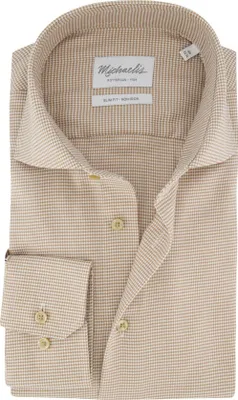 Produktbild von Slim Fit kariertes Hemd Michaelis beige bügelfrei