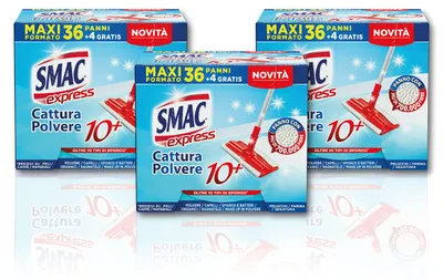 Immagine prodotto di Smac Express, panni in microfibra per la pulizia, compatibili con qualsiasi scopa, confezione da 120 pezzi, ideali per raccogliere lo sporco