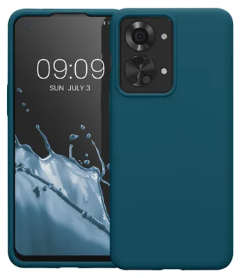 Produktbild von kwmobile Handyhülle für OnePlus Nord 2T 5G Hülle - Case Silikon - Kabelloses Laden - Schutzhülle Cover in Petrol matt