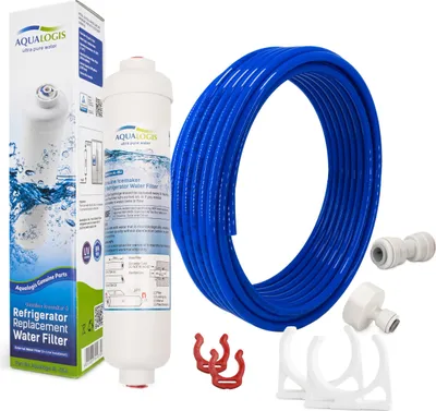 Produktbild von Filtrační sada AL-05J, modrá hadice 5 m, ventil 1/4, spojka 1/4, redukce 3/4-1/4 - Univerzální vodní filtr - Pro připojení k vodnímu filtru