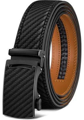 Produktbild von Herren Ledergürtel mit Automatikschließe, 35mm breit, verstellbar bis 140cm, Schwarz