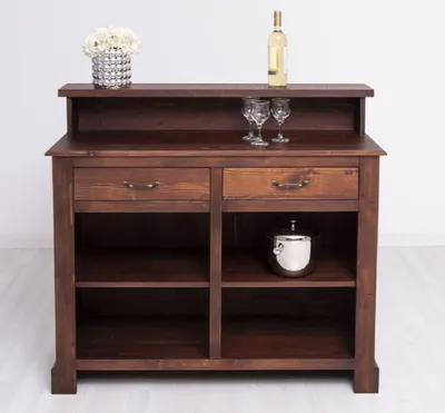 Landhausstil Massivholz Bar Theke Braun