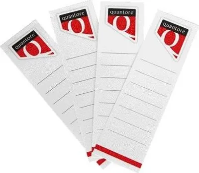 Produktbild von Quantore - Rückenetikett breit 58x190mm selbstklebend weiß 10 Stück