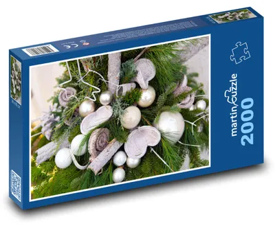Zdjęcie produktu dla Puzzle 2000 Zimowa dekoracja z igliwiem - martinpuzzle