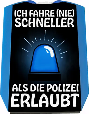 Produktbild von Ich fahre (nie) schneller als die Polizei erlaubt witzige Parkscheibe