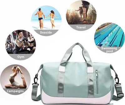 Immagine prodotto di Borsa da palestra per fitness/attività all'aperto, grande, impermeabile, verde