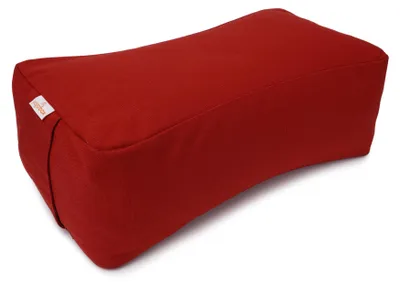Produktbild von yogabox Meditationskissen SQUARE - bordeaux 38 x 20 x 13 cm Buchweizenschalen