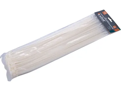 Obrázek produktu pro Pásky stahovací bílé, 380x4,8mm, 100ks, nylon