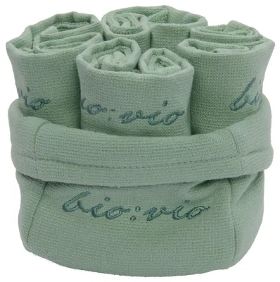 Produktbild von Vierteiliges Baumwoll-Gästetuchset Mintgrün 30 x 30 cm