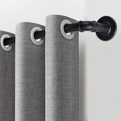 Produktbild von Famanu Gardinenstange 67 cm - 122 cm, Schwarz, Verstellbar
