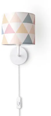 Produktbild von Wandleuchte Stofflampenschirm Tischlampe Nachttischlampe E14 Vintage Retro Rund