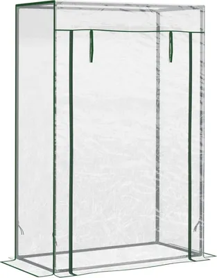 Immagine prodotto di Serra, serra per pomodori, serretta con porta avvolgibile, acciaio e plastica trasparente, 100x50x150 cm