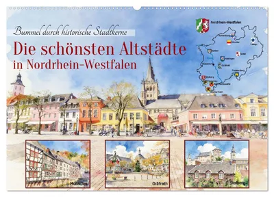 Produktbild von Die schönsten Altstädte in Nordrhein-Westfalen (Wandkalender 2027 DIN A2 quer), CALVENDO Monatskalender
