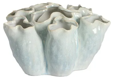 Obrázek produktu pro Light&living Váza Deco, 31,5 x 30 x 18,5 cm, keramika, světle modrá + krémová