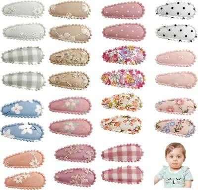 Obrázek produktu pro Sada 30 dětských sponek do vlasů, 15 barev, 3,8 cm, vhodné pro každodenní použití