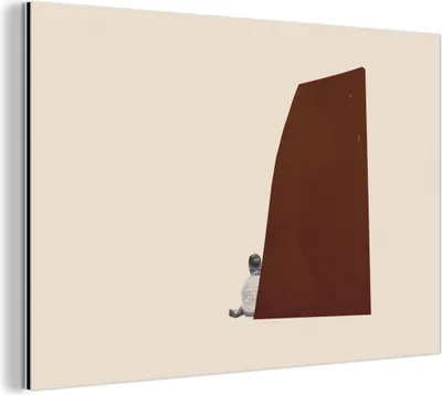 Obrázok produktu pre Nástenná dekorácia Kovový kovový obraz Wall Art 120x80cm Vintage - pastelové - chlapec Muchowow Hliníkové obrazy