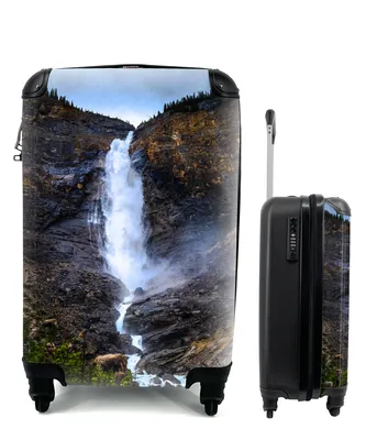 Produktbild von MuchoWow® Koffer Handgepäck Trolley Rollkoffer Kleine Reisekoffer mit 4 Rollen - Takakkaw-Wasserfall Kanada - Cabin Size < 55x40x23 cm & 55x40x20 cm - Fotokoffer - Kabinenkoffer - Boardgepäck - Reise-Box - Reisekoffer - Reisegepäck - Koffer mit Bild - Trolley für Kinder