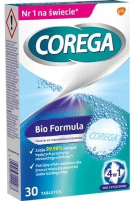Zdjęcie produktu dla Corega Tabs tabletki do czyszczenia protez 30 sztuk