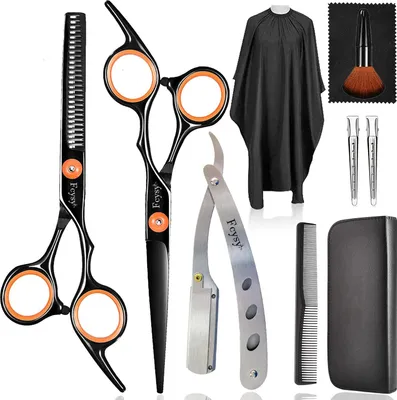 Image de Set de ciseaux à effiler, Fcysy Professionnel Ciseaux de coiffure Kit