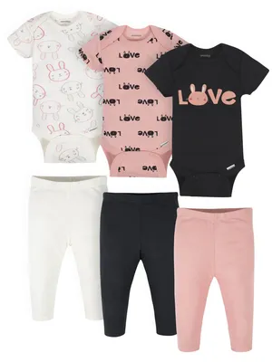 Productafbeelding van Gerber babyrompertjes, unisex, voor baby's van 0-12 maanden, set van 3 stuks, ideaal om te combineren