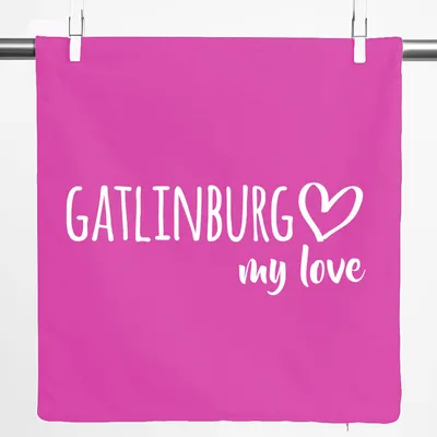 Produktbild von Huuraa Kissenbezug Gatlinburg my love 40x40cm Fuchsia Baumwolle Dekokissenbezug Geschenkidee
