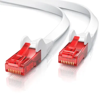 Produktbild von CSL - 15m Cat 6 Netzwerkkabel Flach - Gigabit Ethernet LAN - RJ45 Kabel Flachbandkabel Verlegekabel - 10 100 1000 Mbit s - Patchkabel Flachkabel - weiß