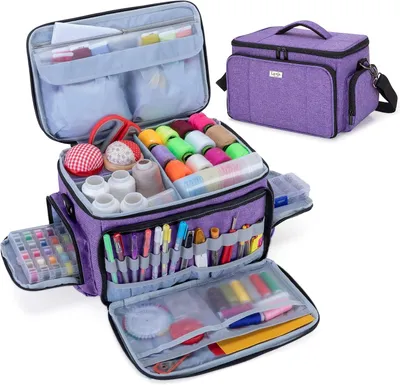 Obrázek produktu pro Organizér Naaiset Tas – Úložný box – Pro hobby a úschovu – Velká kapacita – S popruhem přes rameno – Černý