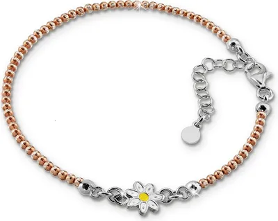 Obrázok produktu pre SilberDream dámsky náramok kvet 925 striebro diamant 18-21cm ružový SDA1118E