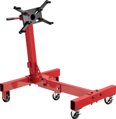 Obrázok produktu pre Stojan motora Wiltec do 680 kg, zdvihák motora s 360° otočnými kolieskami, zdvihák prevodovky s otočnou montážnou hlavou, sklopný držiak prevodovky, robustný držiak motora