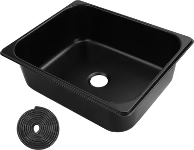 Obrázek produktu pro 320 x 260 100 mm RV dřez 304 nerezová ocel Všestranný čtvercový kuchyňský koupelnový dřez s 40 mm výpustí pro loď karavan obytný vůz