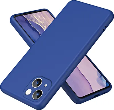 Produktbild von iPhone 13 Hülle, Flüssig Silikon Handyhülle Stoßfest Kratzfest Schutzhülle für iPhone 13 Blau