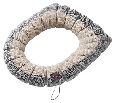 Produktbild von INF Gestrickter Plüsch-Toilettensitzbezug mit Griff - Dick, Dehnbar, Vollständige Abdeckung, Waschbar, Kaffeegrau
