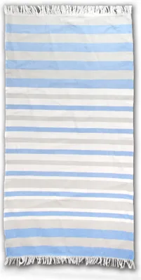 Produktbild von Hamamtuch Pestemal 90 x 180 cm Badetuch Handtuch Strandtuch Saunatuch (Classic Stripes Blue)