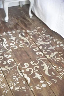Produktbild von Vintage Motivschablone „Filigree Motif 7“ 60x60 cm – Wiederverwendbare Kunststoff Schablone – Großformat Stencil Ornament – Für Möbel, Wände, Kreidefarbe & DIY Vintage Dekoration