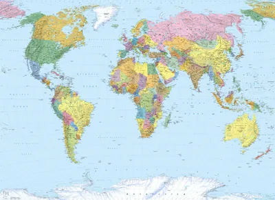 Immagine prodotto di Komar fotomurale Mappa del mondo Multicolore - 611059 - 270 x 188 cm