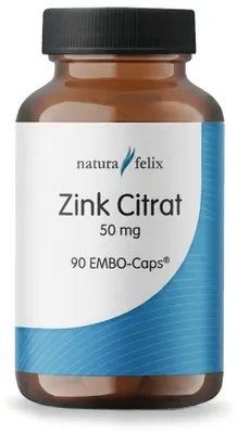 Produktbild von Natura felix Zink Citrat 90 EMBO-Caps®