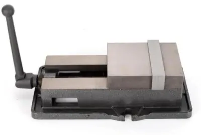 Produktbild von Schraubstock aus Gusseisen - Werkbankschraubstock 16 cm - Schwerlast - Flachbacken - Präzision 0,05 mm - T-Spindel - Schwarz