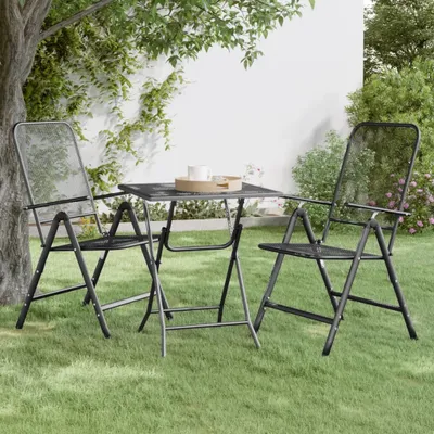 Immagine prodotto di The Living Store tavolo da giardino 60x60x72 cm in lamiera stirata antracite
