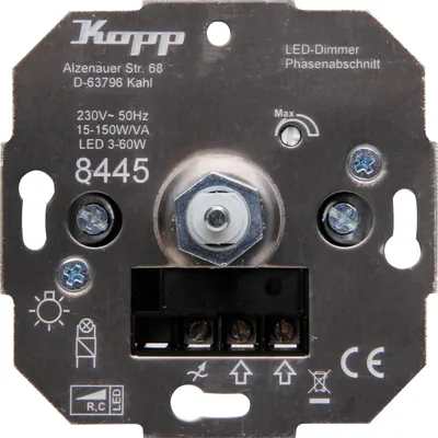 Produktbild von Kopp 8445 LED-Dimmer Druck-Wechsel LED 3-50 W