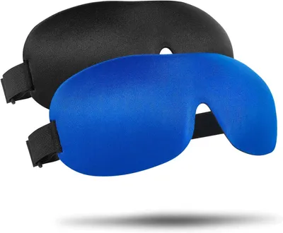 Imagen del producto de Mascarilla para dormir con diseño 3D, 2 unidades, con correa ajustable, ideal para dormir y viajar