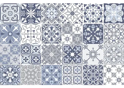 Obrázek produktu pro Samolepicí nálepky na obklady do kuchyně a koupelny – 24 nálepek Azulejos Michalenia – 24 nálepek, 20 x 20 cm