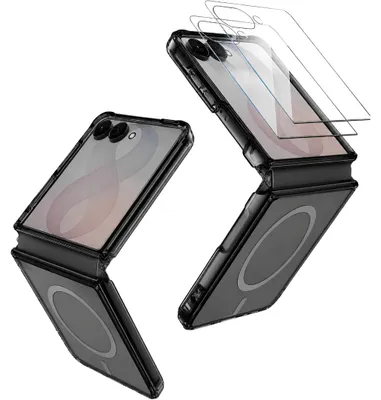 Produktbild von Hülle + 2X Schutzglas für Samsung Galaxy Z Flip 8 MagSafe Panzerfolie Case Full 9H