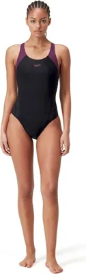 Produktbild von Speedo Hyperboom Racerback Badeanzug Damen, Farbe:Schwarz-Türkis, Größe:40