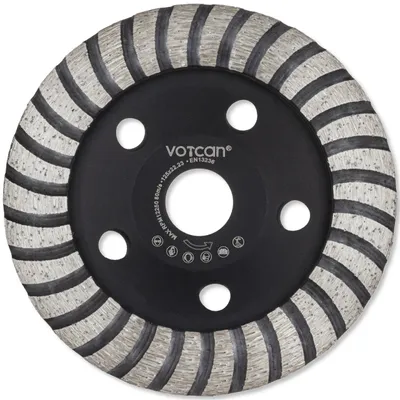Produktbild von Diamantschleiftopf 125 mm Stein Topfscheibe Beton Turbo Topfschleifer