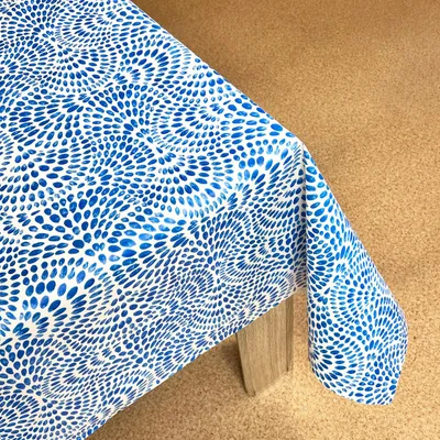 Produktbild von Wachstuchtischdecke 140x180 cm - Spritzer Eisig - Wachstischdecke mit wasserabweisender und lebensmittelecht PVC-Beschichtung - Outdoor-Tischdecken für Garten, Küche - Tischdecke wetterfest