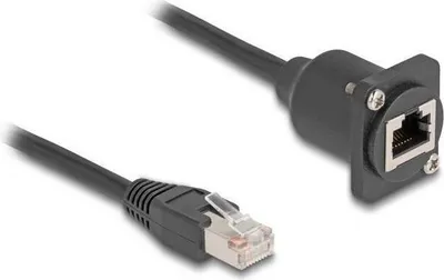 Imagen del producto de Delock - Cable de red - RJ-10 (hembra) a RJ-10 (hembra), conector D-Sub - 30 cm -