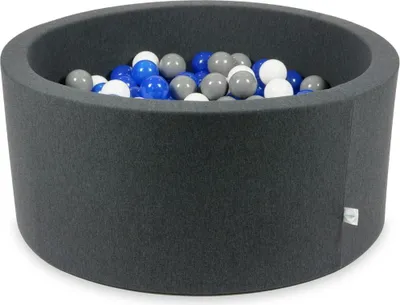 Immagine prodotto di Piscina a secco in grafite 90x40 con 300 palline: blu, bianco, grigio