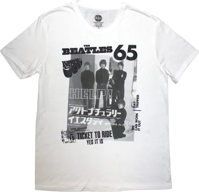 Obrázek produktu pro The Beatles - Tričko "1965" pro muže/dámy Uni RO13787 (XXL) (Bílá)