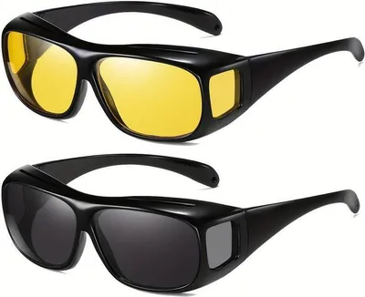 Produktbild von GKA 2er Set Vision Pro Brille: Überziehbrillen "Day Vision Pro" & "Night Vision Pro" Überziehbrille auch für Brillenträger Nachtsichtbrille Sonnenbrille